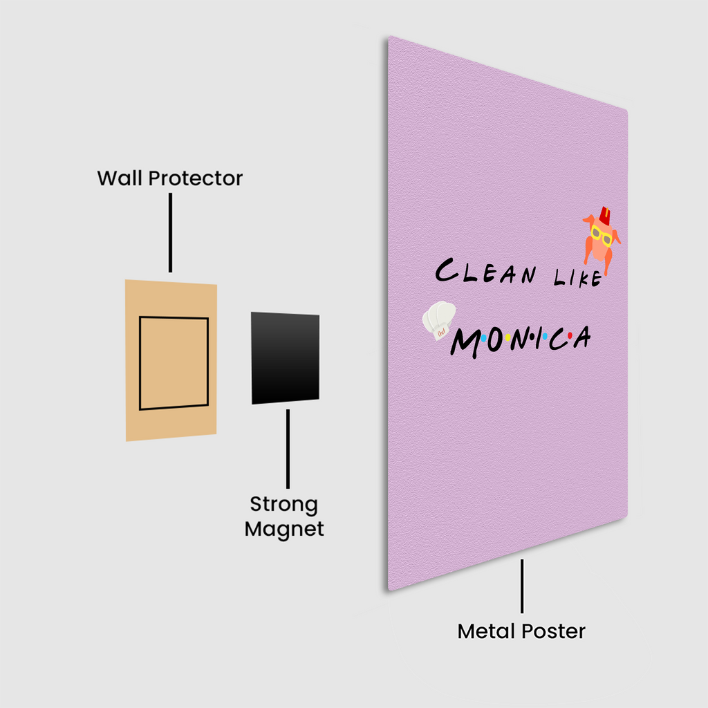 Clean Like Monica Metal Poster