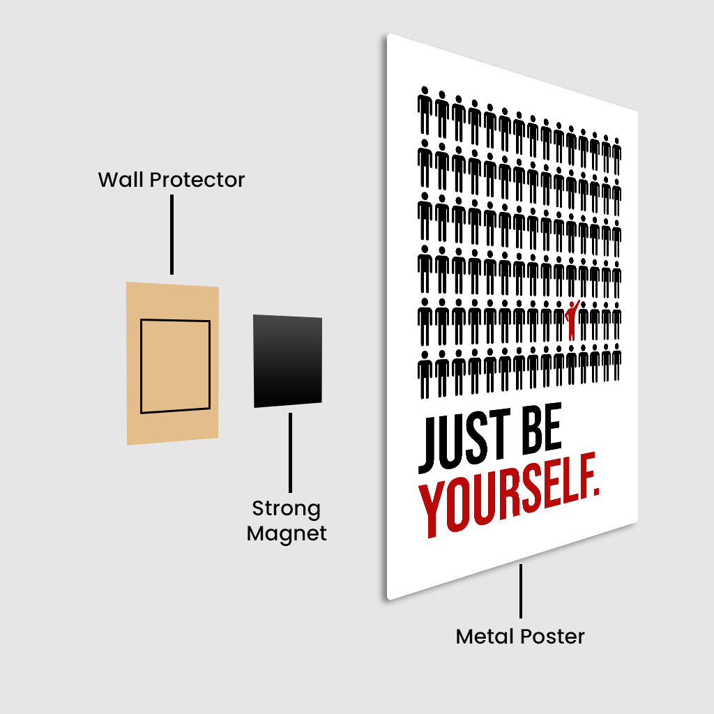 Authenticity is Your Superpower: Just Be Yourself  Metal Poster