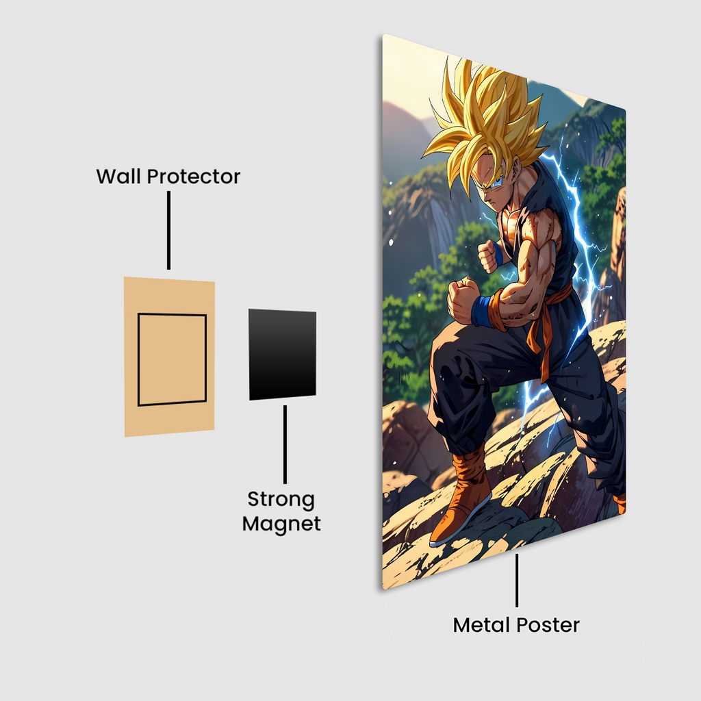 SSJ2 Gohan: Cell Showdown Metal Poster