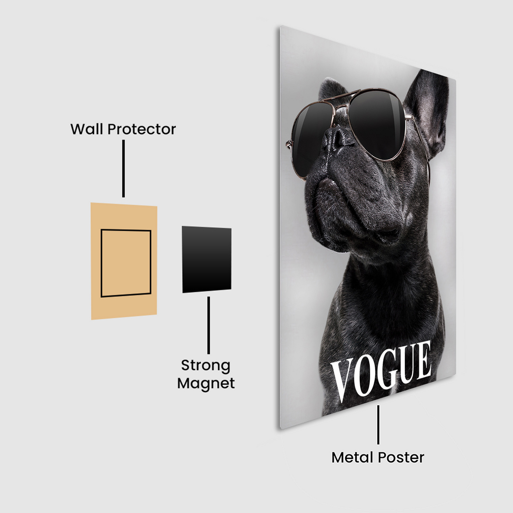 Posh Pup Vogue Metal Poster