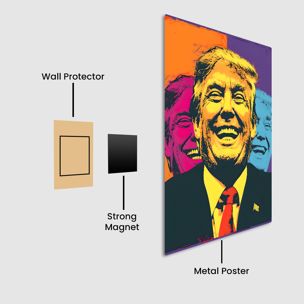 Trump's Signature Smile Metal Poster