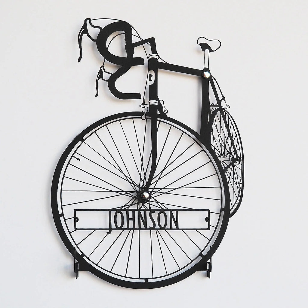 Personalized Metal Bicycle Helmet Wall Hanger