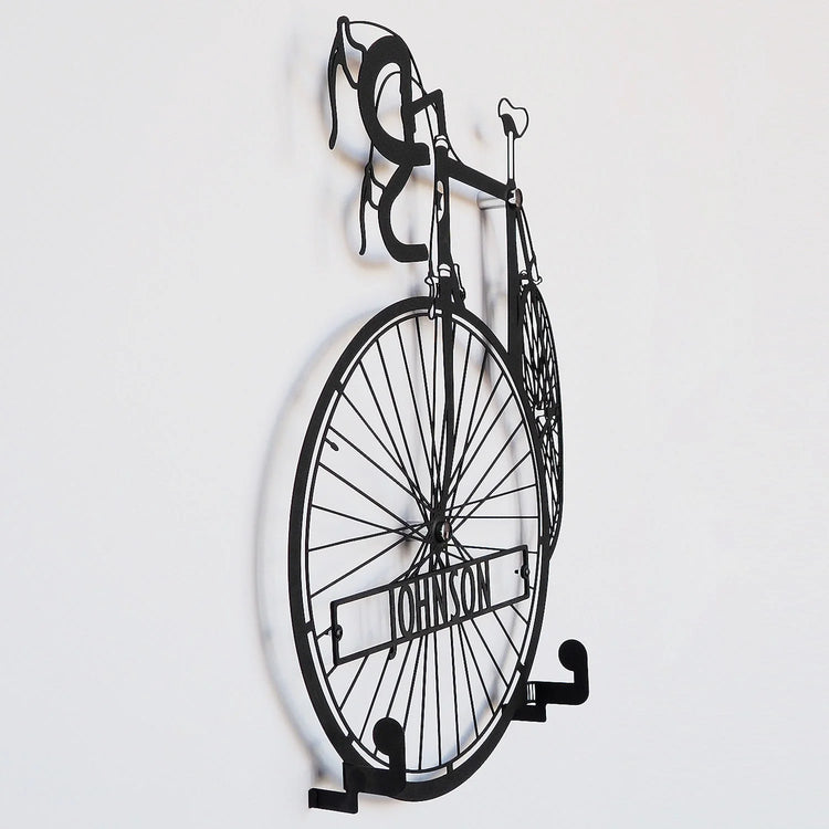 Personalized Metal Bicycle Helmet Wall Hanger