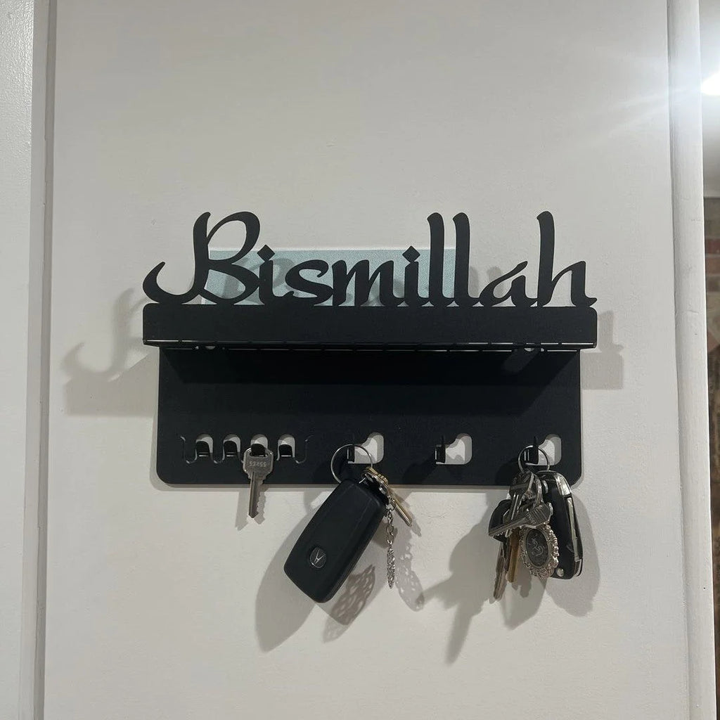 Bismillah Metal Wall Key Holder