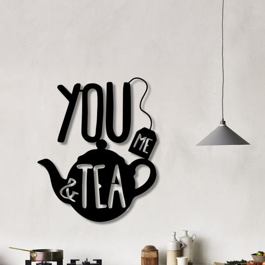 You Me & Tea Metal Wall Art
