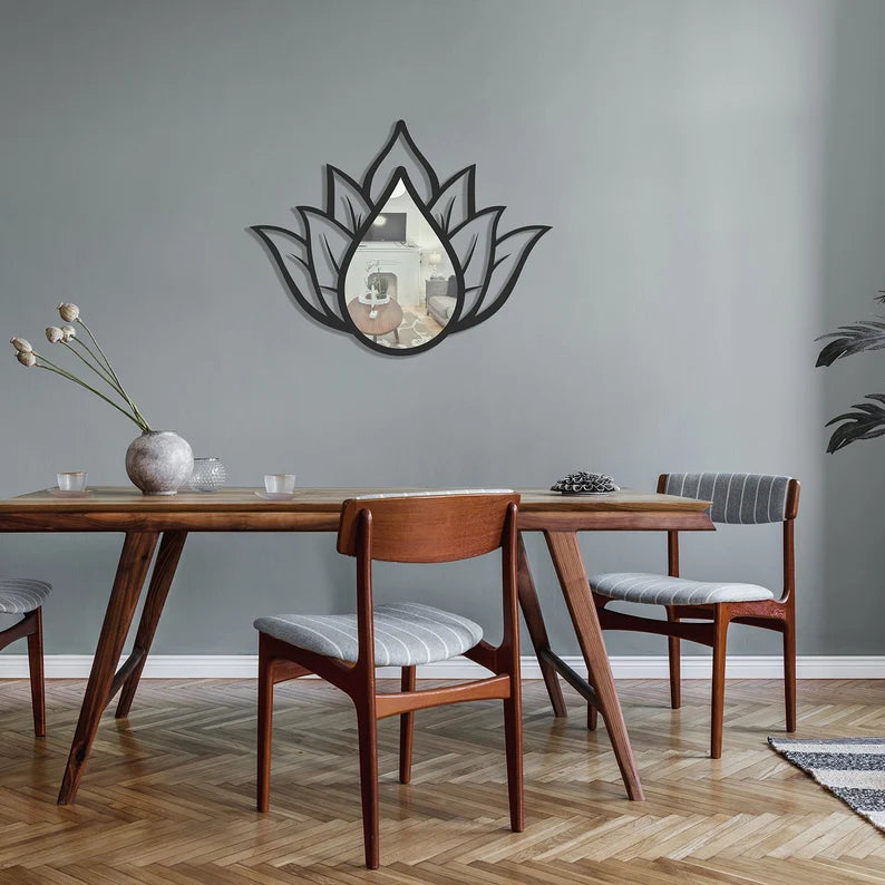 Lotus Metal Wall Mirror