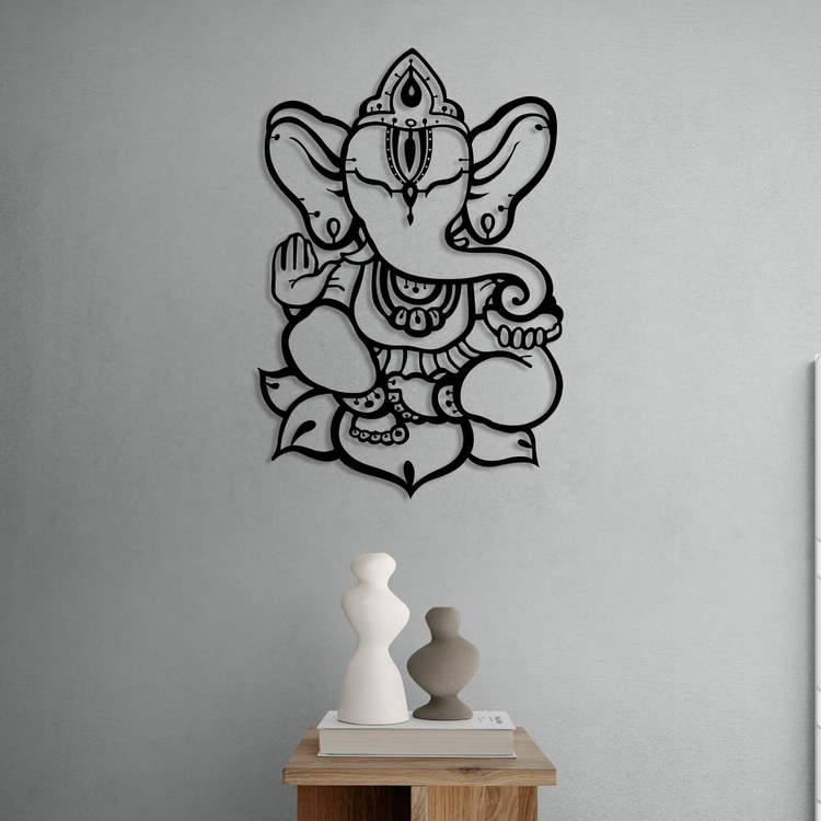 Lord Ganesha Metal Wall Art - LGMWA