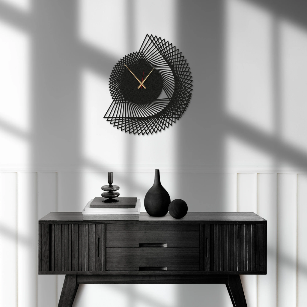 Spiral Oversized Metal Wall Clock