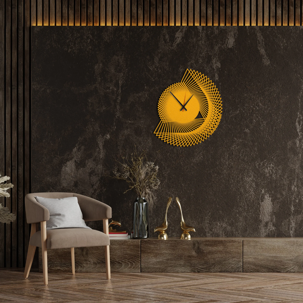 Spiral Oversized Metal Wall Clock