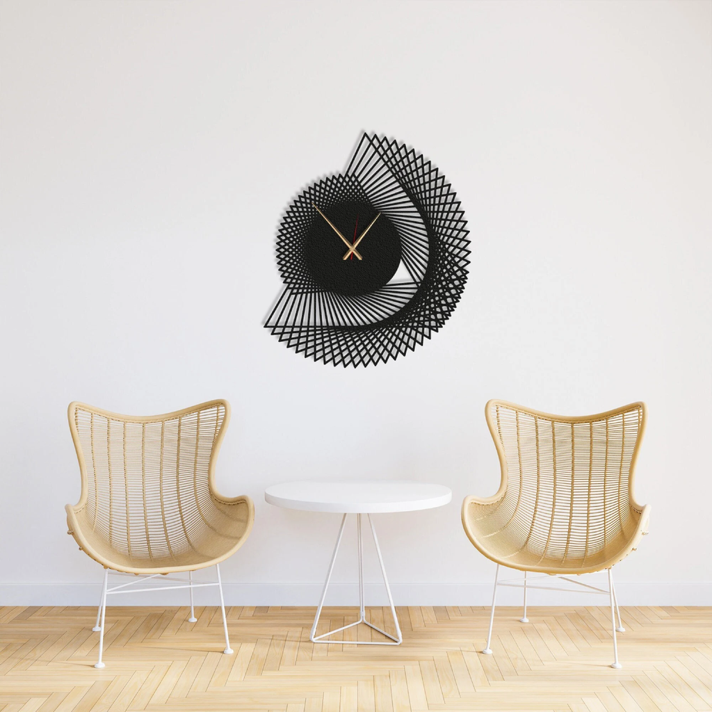 Spiral Oversized Metal Wall Clock