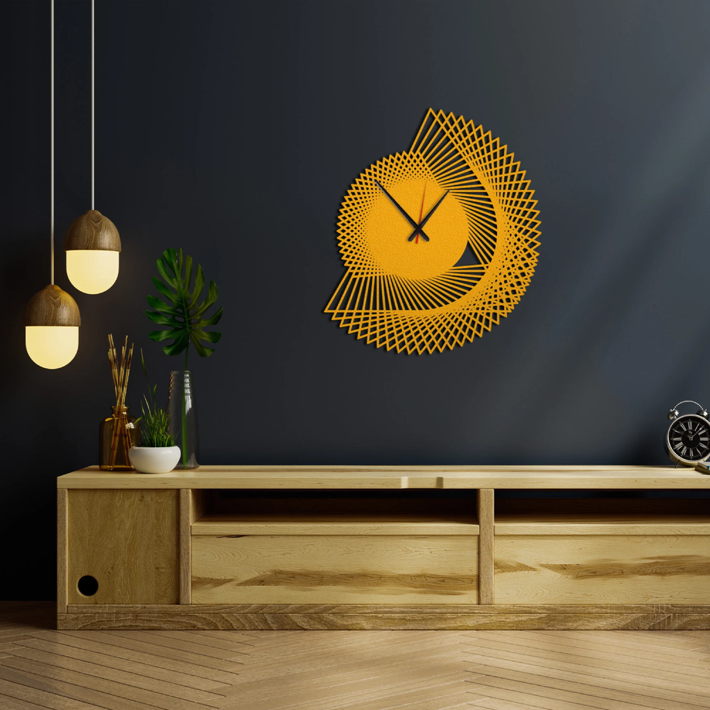 Spiral Oversized Metal Wall Clock