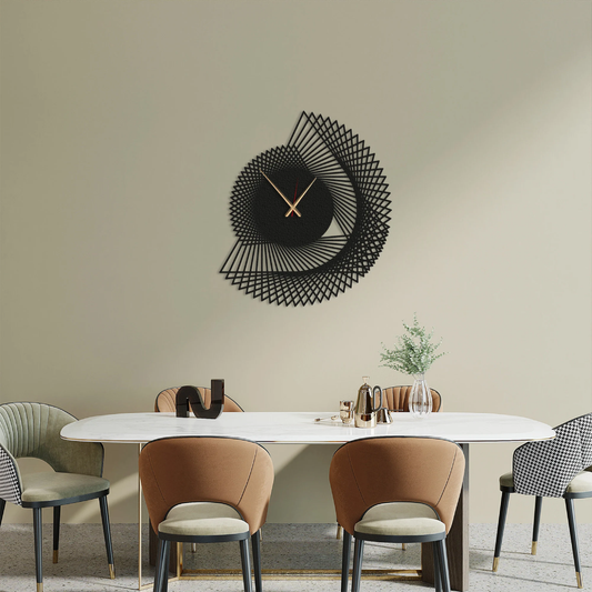 Spiral Oversized Metal Wall Clock