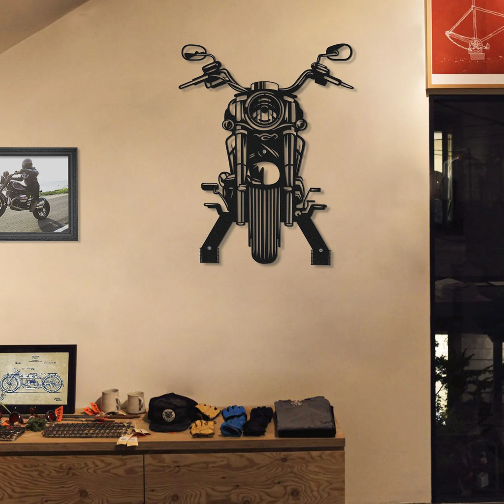 Personalized Metal Motorcycle Helmet Wall Hanger