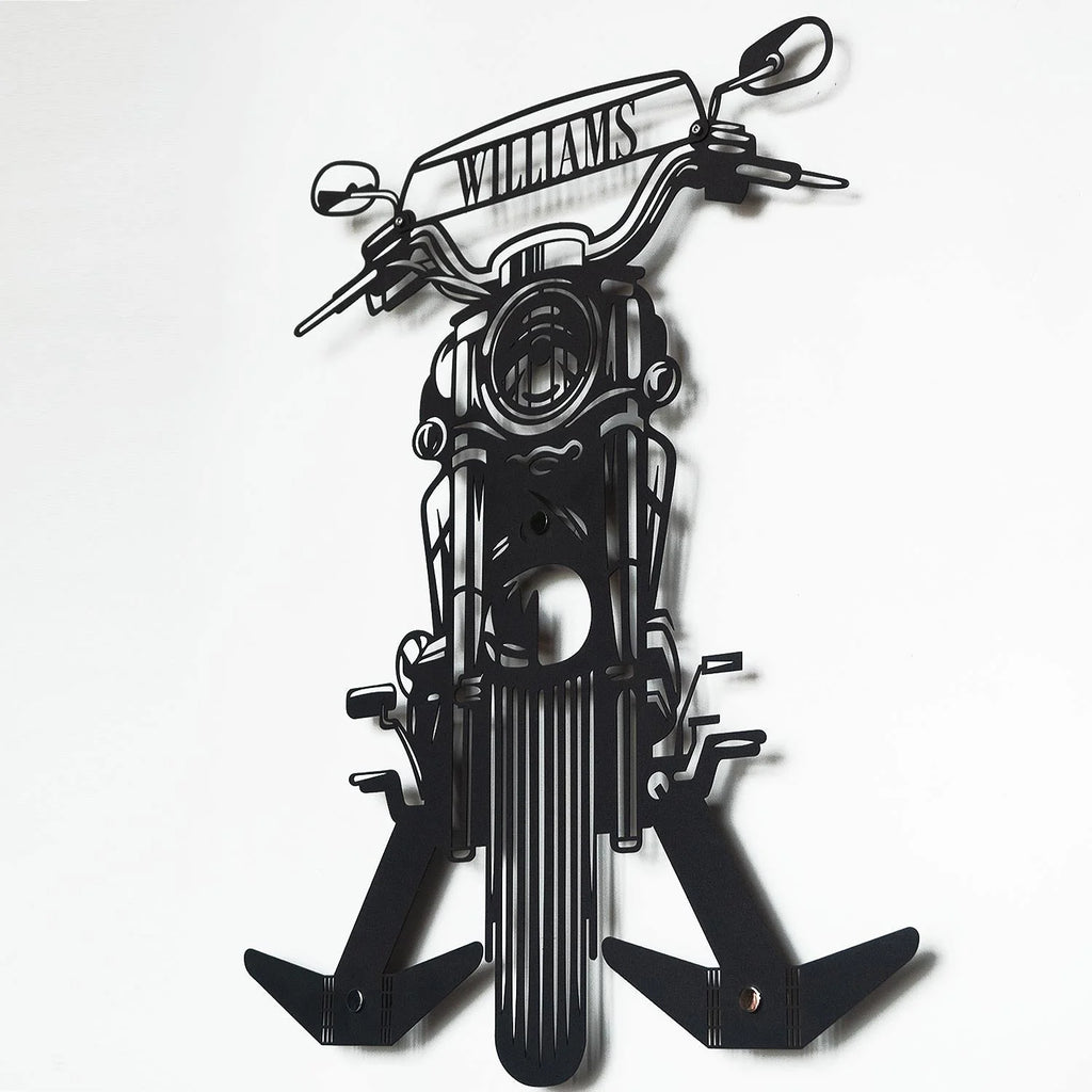 Personalized Metal Motorcycle Helmet Wall Hanger