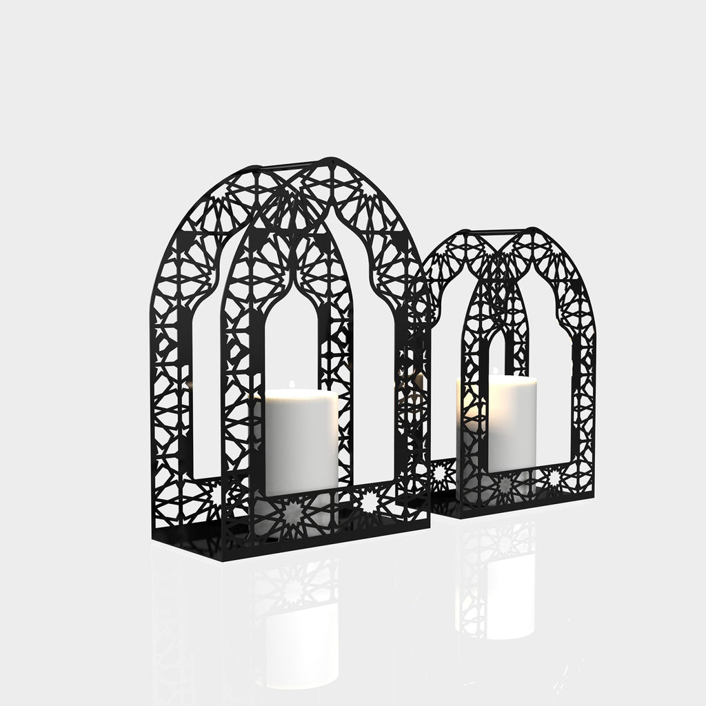 Metal Islamic Candle Holder Set of 2