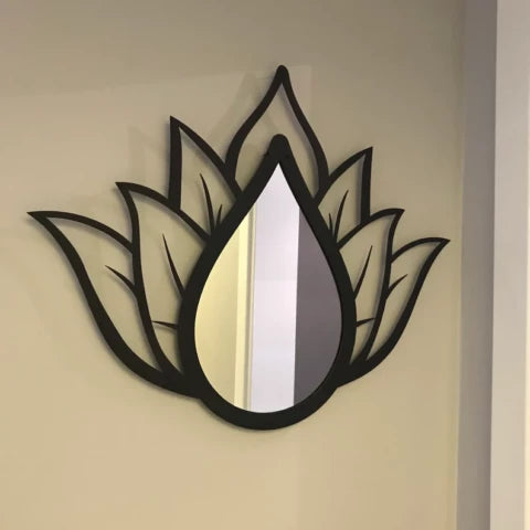 Lotus Metal Wall Mirror