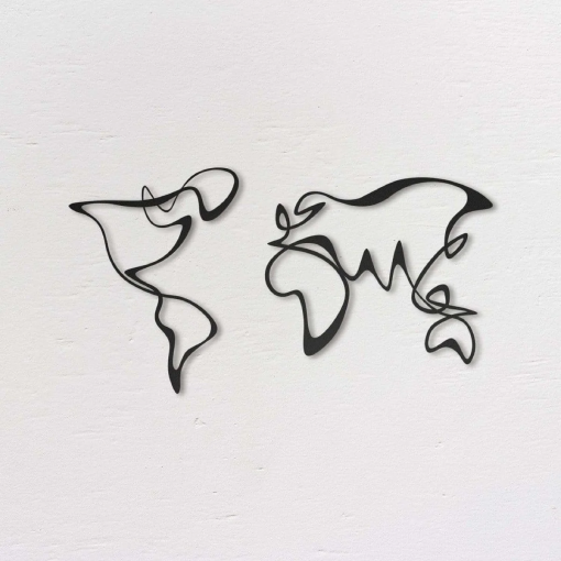 Verden World Map Metal Wall Art