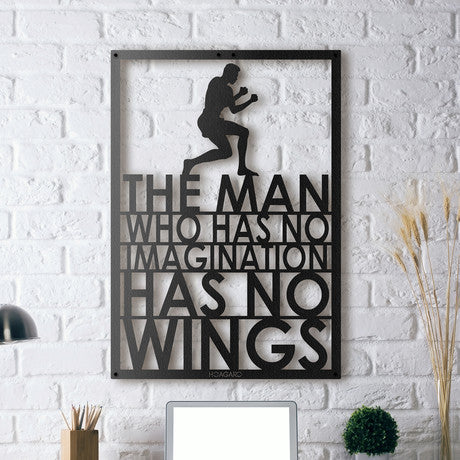 THE MAN Framed Metal Wall Art