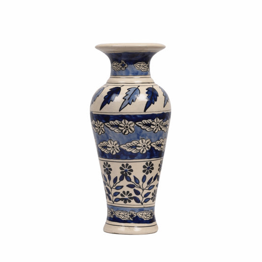Blue Flower Art Work Decorative Ceramic Vase