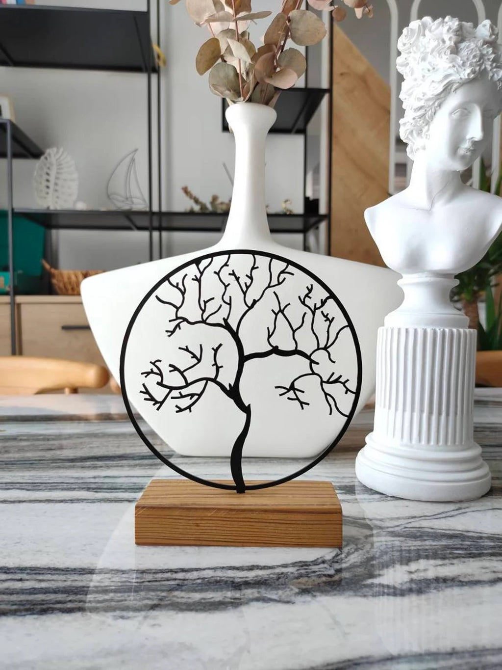 Autumn branches shelf decor