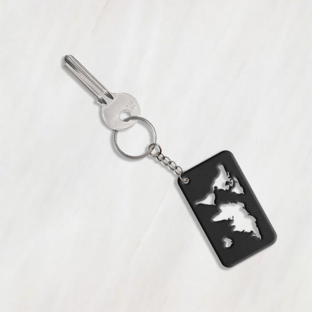 World Map Keychain