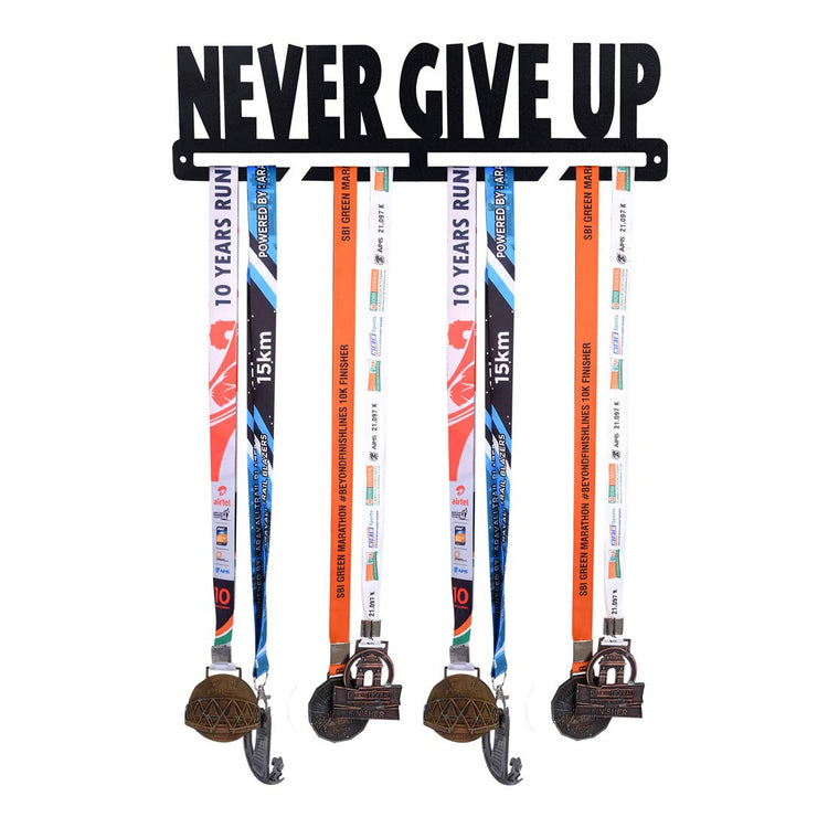 Never Give Up Medal Holder