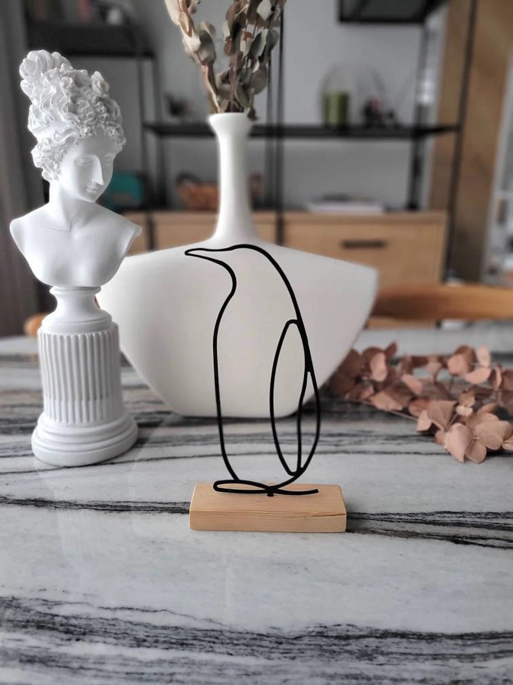 Penguin shelf decor