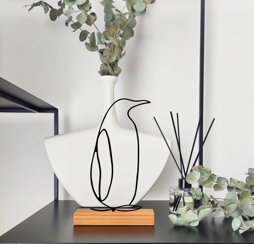 Penguin shelf decor