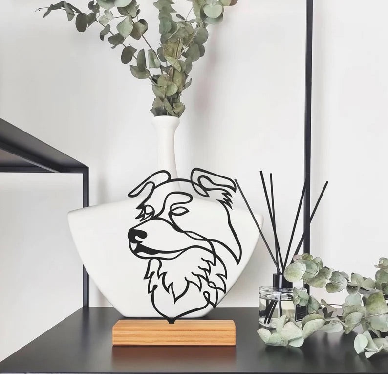 Border Collie dog Shelf Decor