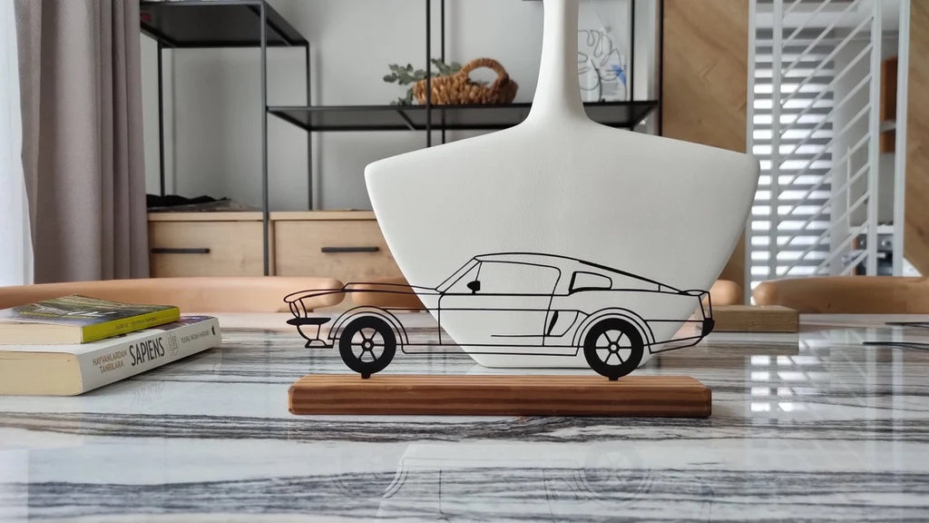 Minimal Design Metal "Muscle Car" Shelf Decor