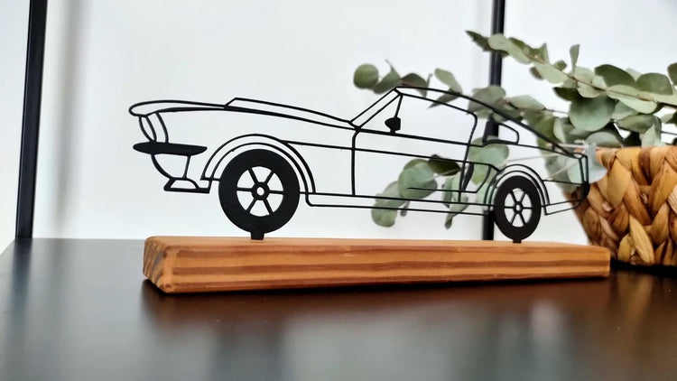 Minimal Design Metal "Muscle Car" Shelf Decor