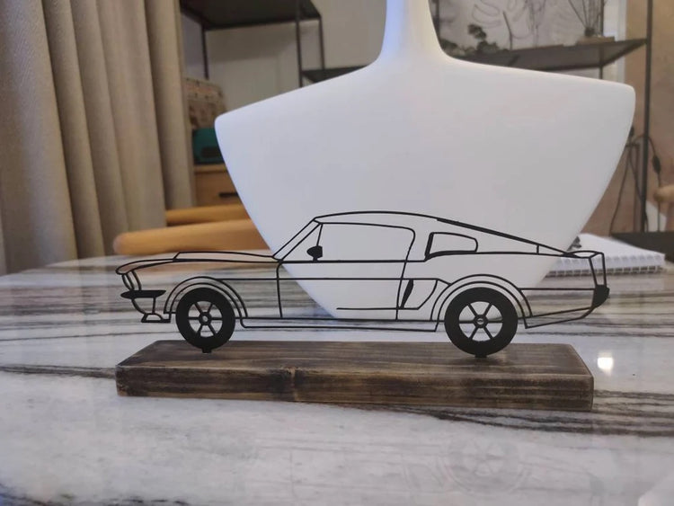 Minimal Design Metal "Muscle Car" Shelf Decor