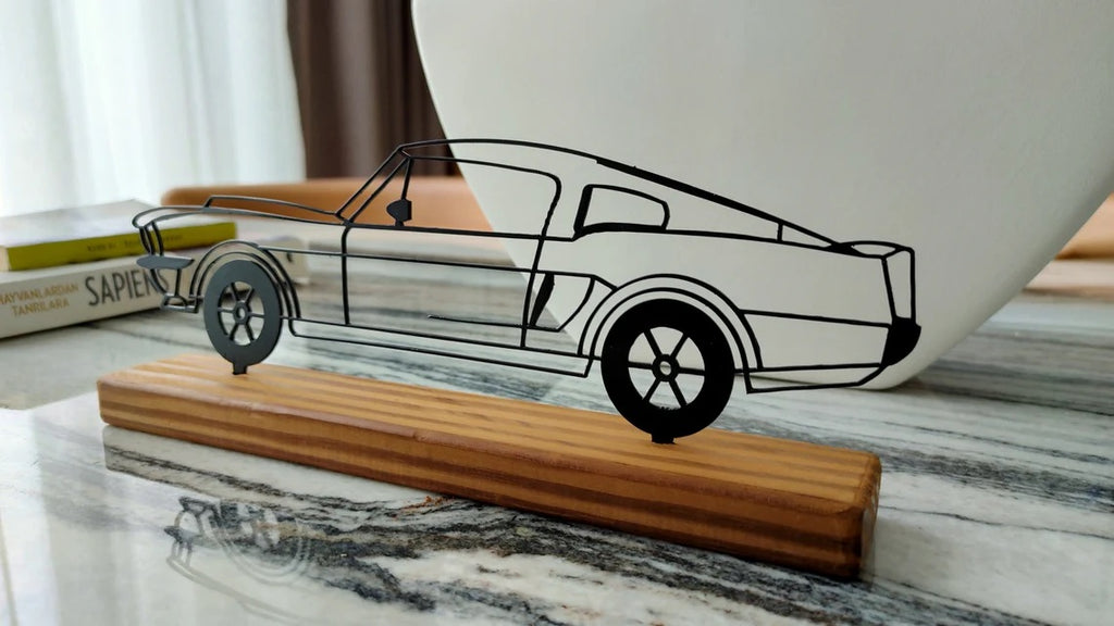 Minimal Design Metal "Muscle Car" Shelf Decor