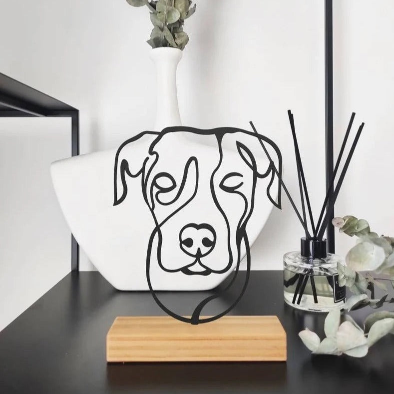 Pitbull dog Shelf Decor