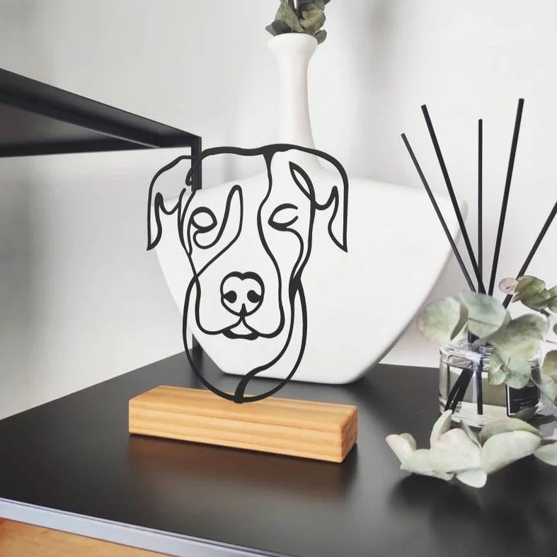 Pitbull dog Shelf Decor