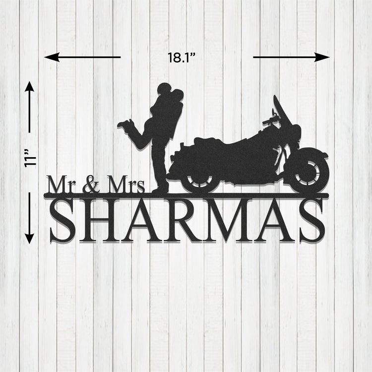 Mr. and Mrs. Metal Name Plate