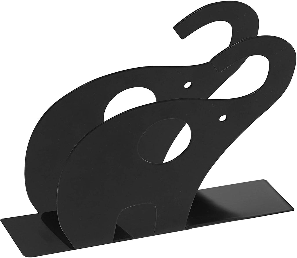 Black Metal Elephant Shaped Napkin Holder