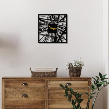 line black wall clock