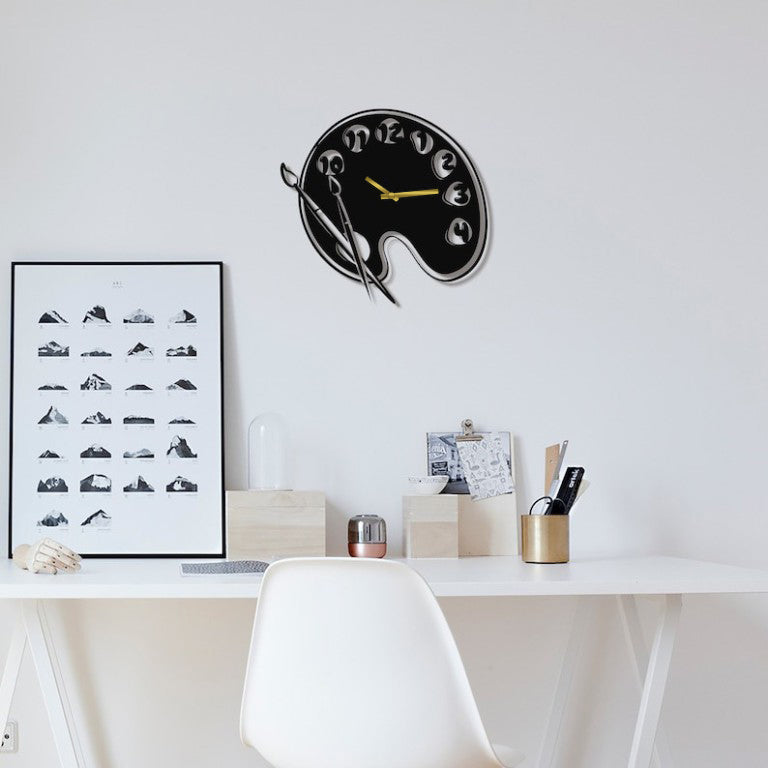 Black heaven wall clock