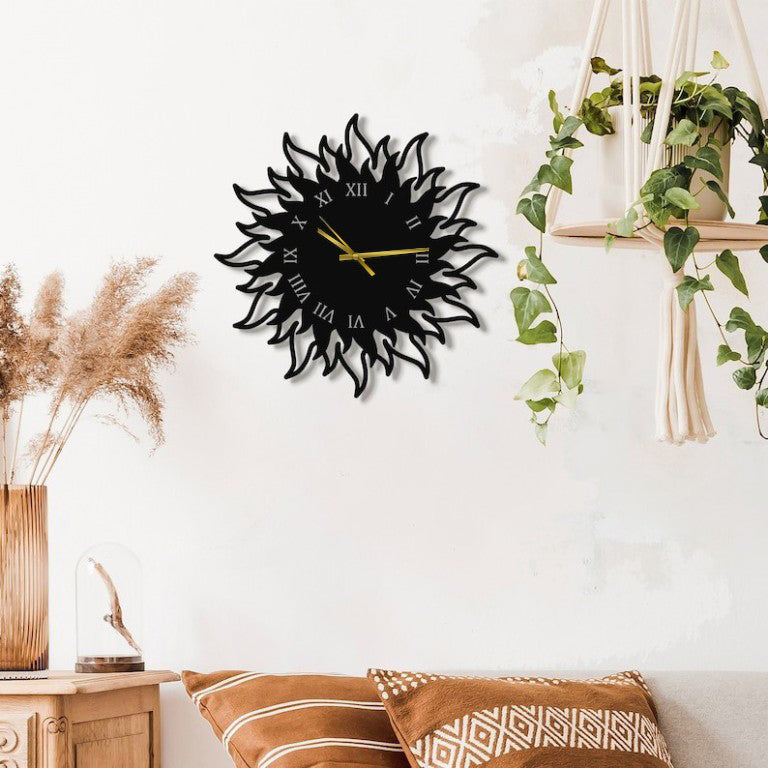 Black flares wall clock