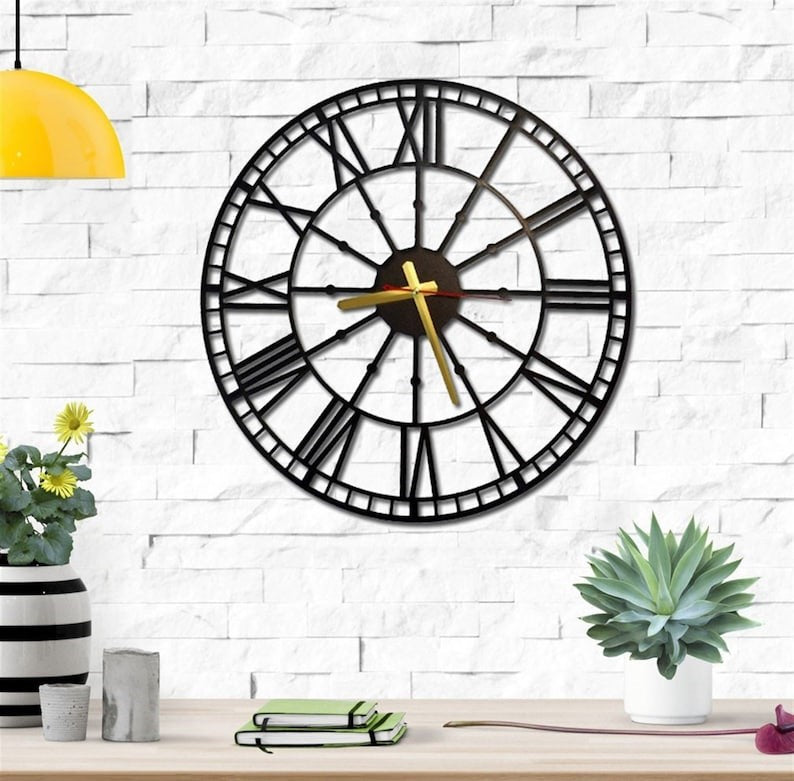 Train track wall clock