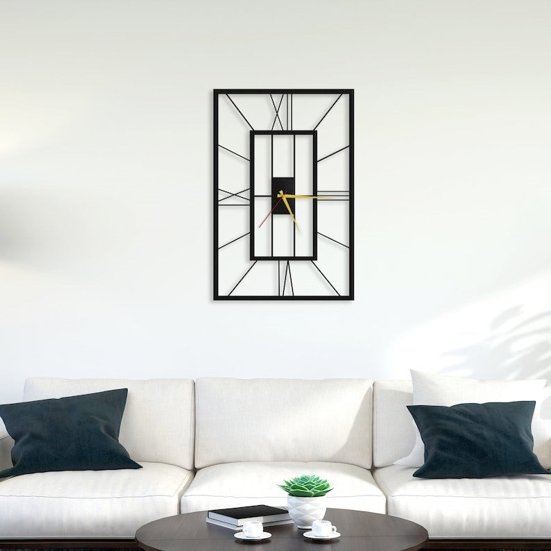 Light rectangular wall clock