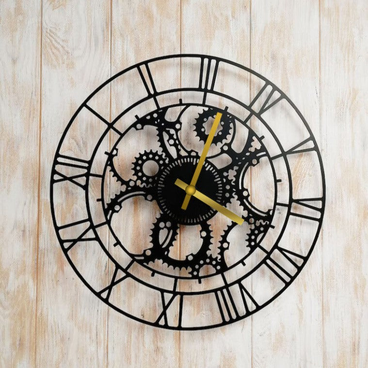 Black office wall clock