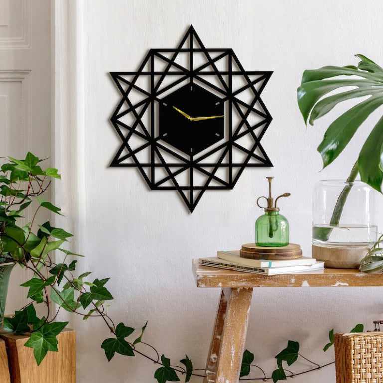 Tri Black wall clock