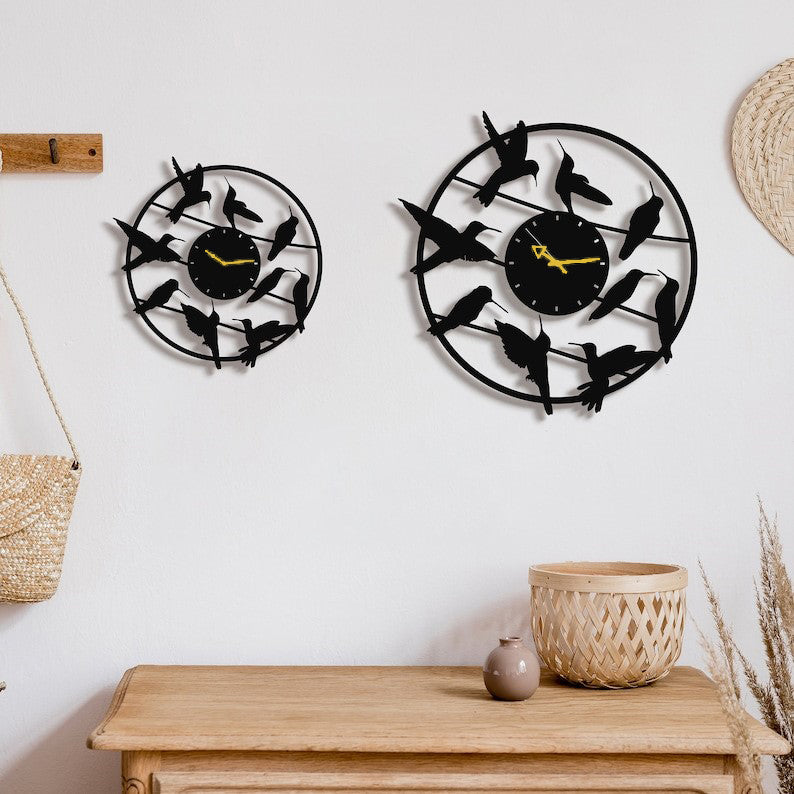 Bird fly wall clock