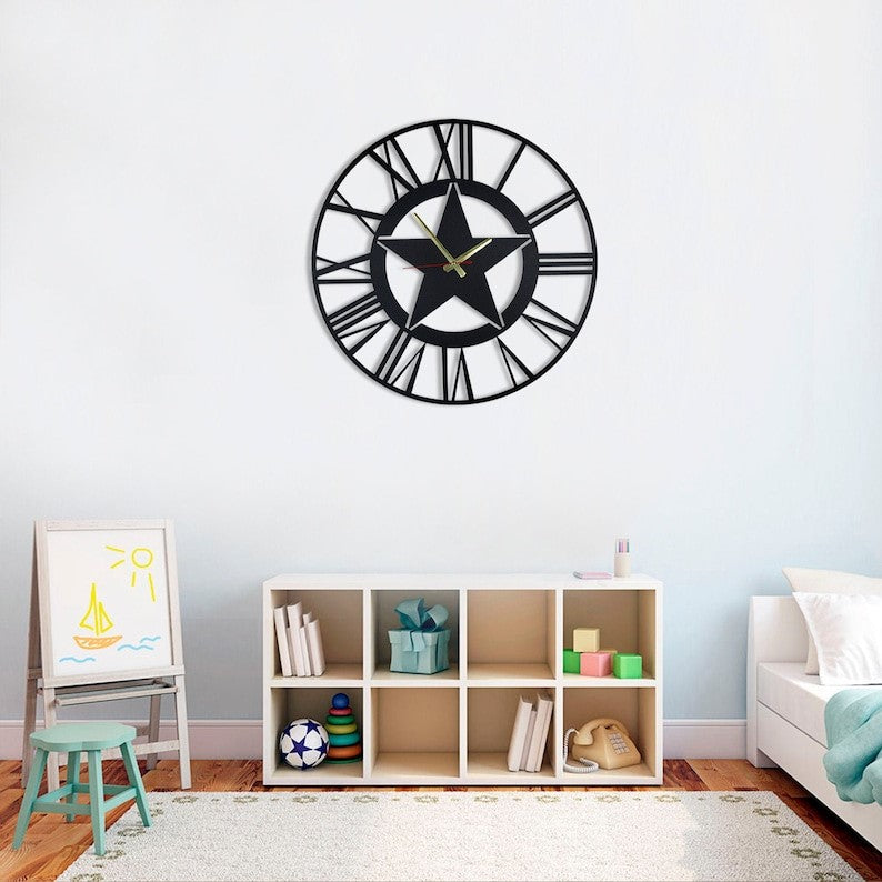 Star circle wall clock