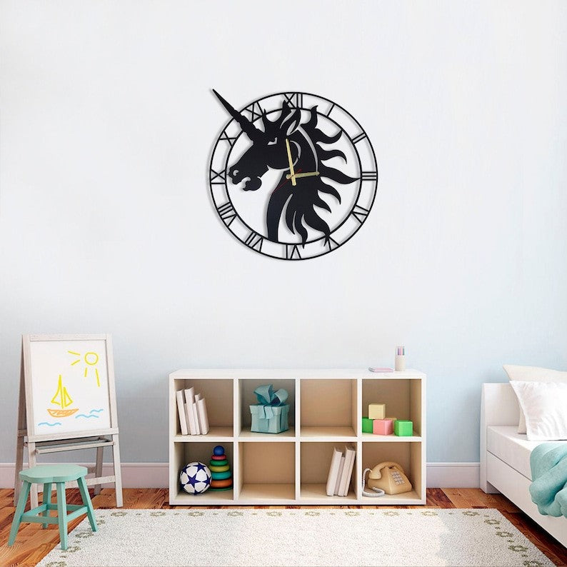 Inside horse wall clock