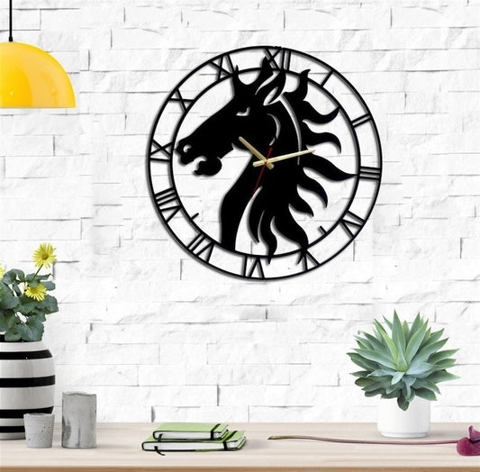 Horse ridder wall clock