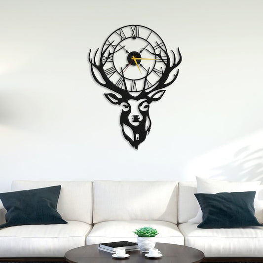 Supporting Deer wall clock