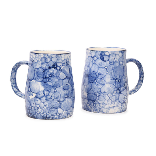 Bubble Impression Ceramic Milk Mugs (Set of 2)